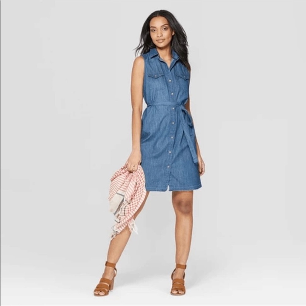 Sleeveless Jean Dress